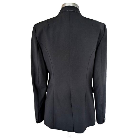 RAG & BONE Black Wool Tailored Blazer Size 12 Single Breasted One-Button Jacket - Picture 4 of 10